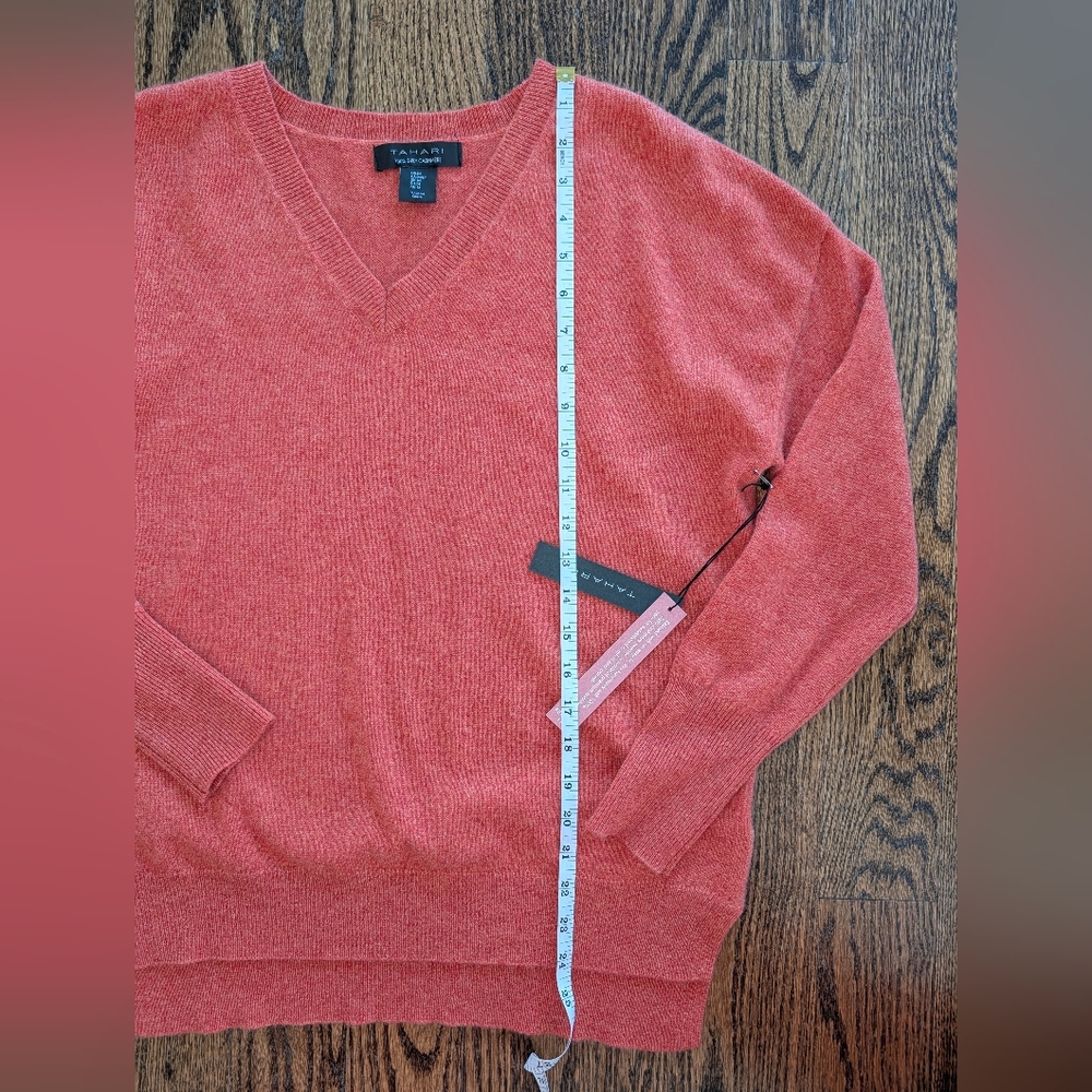 Tahari Coral V-Neck Sweater for Women - Picture 6 of 7